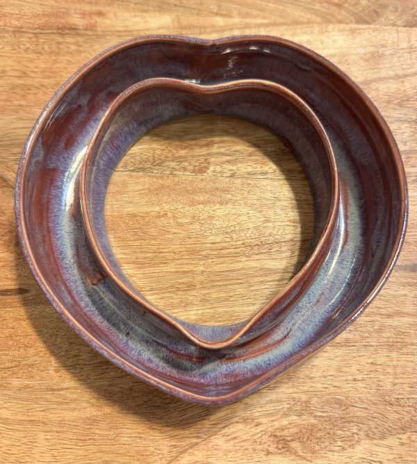 Medium Autumn Purple Heart Vase - Image 2