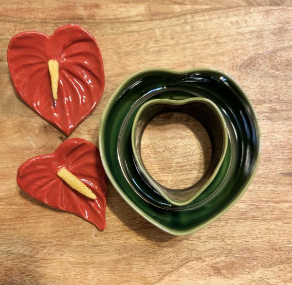 Small Green Celadon Heart Vase